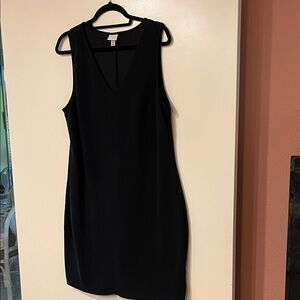 A New Day Black Sleeveless Dress - Side slits/Seam Front & Back w/darts